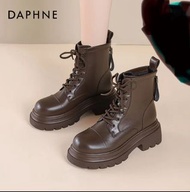 Daphne牛皮馬汀鞋短靴.全新未着過