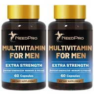 120 Kapsul Vitamin Lelaki, Kaya dengan Vitamin C, Vitamin A, Vitamin D, Vitamin B6, Asid Folik, Zink