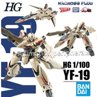 ในสต็อก Bandai HG 1100 YF-19 robotech Macross PLUS 3 Segment deformation ASSEMBLY Model Action figures Toy