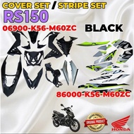 100% ORIGINAL HONDA RS RS150 V1 RS150R RS 150 COVERSET COVER SET / STRIPE SET BLACK 06900-K56-M60ZC 