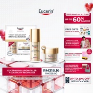 Eucerin Hyaluron Filler + Elasticity Regime Set (Serum 30ml+ Night Cream 50ml)| Thiamidol Serum | Ag