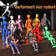 Robot Toys 3D Multi-joint Moving Decompression Robot Assembly DIY Gifitdeformate ion robot