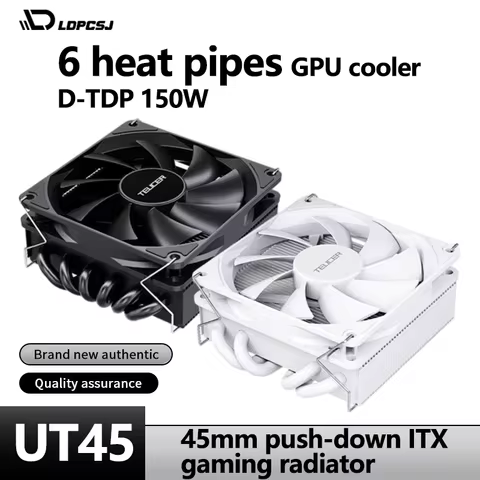 45mm Ultra Thin TEUCER UT45 CPU Air Cooler For ITX Compact Chassis Built-in UT12015 FDB Bearing Quie