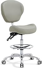 Kastele Ergonomic Home Office Desk Chair - Swivel Adjustable Comfortable Task Chair with Lumbar Support, Foot Ring and Rolling casters for managerial, Executive, Drafting,Computer, Grey