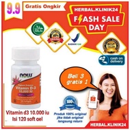 NOW VITAMIN D3 10000 IU 120 SOFTGELS | VITAMIN D3 10000 IU NOW TERMURAH | VITAMIN MENAMBAH IMUN