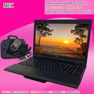 โน็ตบุ๊คมือสอง NEC Notebook Celeron Ram 4 GB*มีตัวเลขด้านข้าง*ดูหนัง ฟังเพลง ทำงาน คาราโอเกะ (รับประกัน3เดือน)
