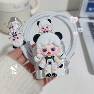 Cute Little Girl Charger Protector Set 40W Charger Case Cable Protector for 40W Cover Compatible wit