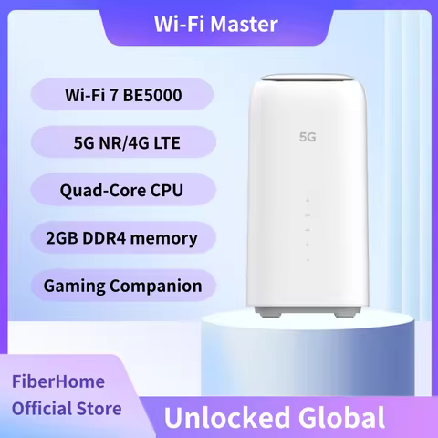 FiberHome 5G CPE Pro 2 BE5000 Unlocked Router - Enhanced Coverage for Home & Office Use in Middle Ea