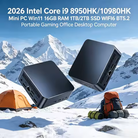 2026 Intel Core i9 8950HK/10980HK Mini PC Win11 16GB RAM 1TB/2TB SSD WiFi6 BT5.2 Portable Gaming Off