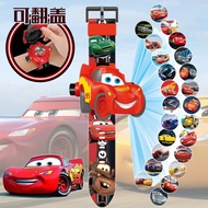 Lightning McQueen Racing Story Watch Projection Children Cartoon Digital Watch Hulk Toy Spiderman