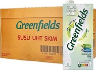 Greenfields UHT Skimmed Milk, 1L (Pack of 12)