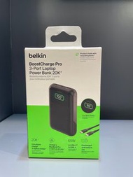 Belkin BoostCharge Pro 3端口 20K 65W 手機電腦行動電源