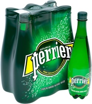 Perrier Original 1L. 6 ขวด / เปอริเอ้น้ำแร่ธรรมชาติชนิดมีฟองแบบขวดพลาสติก 1 ลิตร
