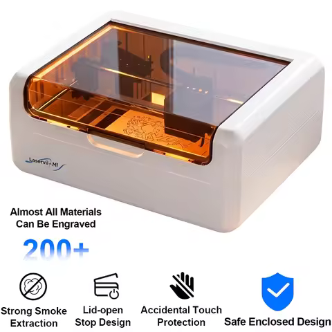 M1s IR-2W Infrared Laser Enclosed Laser Engraver M1s-12W/24W Blue Metal Laser Engraver Acrylic Wood 