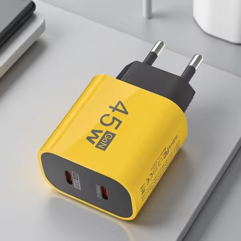 PD 45W Charger Type C For Samsung S23 Dual PD Fast Charging Adapter Charger For Xiaomi 4 in 1 Fast C