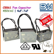 Kapasitor Kipas BM Fan Capacitor CBB61 4UF 4.5UF 5UF 6UF 7UF 4.0UF 4.5UF 5.0UF 6.0UF 7.0UF