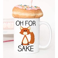 Mug for Women Coffee Mug, Fox Coffee Mug Novelty Mug Cute Novelty Cup Funny White Mug, Coffee Cerami