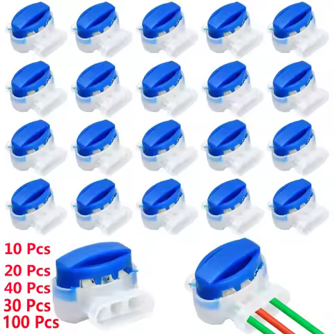 10Pcs/20Pcs/30Pcs/100Pcs Electrical Idc 314 Box 3-Way Outdoor Boundary Wire Connector, Self-Strippin