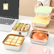 304 Square Lunch Box Stainless Steel Sandwich Box Lunch Box