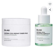 Dr.AG Cica Toner Pad Cica Ampoule Soothing Serum Hydrating Serum Acne Care Set Sensitive Skin Care