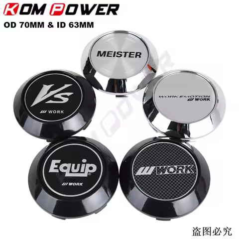 4PCS OD 70MM / ID 63MM Sport Rim Cover Cap WORK EMOTION EQUIP MEISTER VS Logo Wheel Center Cap Wheel