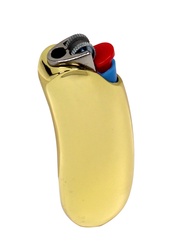 Portable Banana Shape Metal Lighter Case Cover Holder Sleeve Pouches Grasps Comfort for BIC Mini Siz