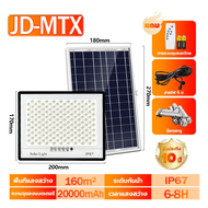 ไฟโซล่าเซลล์ 25000W สปอร์ตไลท์ LED ไฟถนน อัตโนมัติ พร้อมแผงโซล่าเซลล์ ซื้อ 1 แถม 1