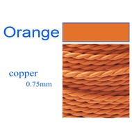 【Factory-direct】 2 Core 3 Core Vintage Fabric Twisted Electrical Wire Woven Textile Cable Braided Pe