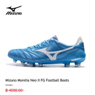 รองเท้าฟุตบอลของแท้ MIZUNO รุ่น Morelia Neo II FG/Baby blue การเลือก ที่แตกต่างความสุข ที่แตกต่างกัน
