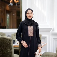 Dubai abaya dress with contemporary gems - sudden promo - Muslim fashion - jumbo xxl syari abaya - c