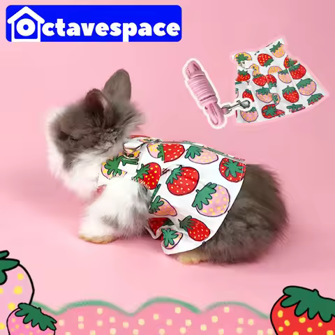 Rabbit Clothes Leash Bunny Vest Traction Rope Totoro Outdoor Tow Cord Small Pet Costume Supplies