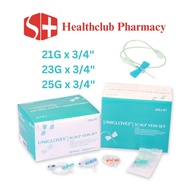 UNIGLOVES Scalp Vein Set (Butterfly Needle) 21G / 23G / 25G 100pcs/box (Sterile Packaging)