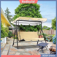 redbuild|  Rain-proof Swing Seat Cover Swing Seat Cover Waterproof Patio Swing Cushion Cover Easy Install Foldable 3 Seater Replacement Seat Cover Protect Your Outdoor Swing Chair