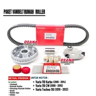 Vanbelt Set Komplit Rumah Roller Vario 110 Karbu - Vario 110 Techno - Vario 110 Cw Karbu KVB