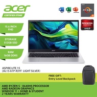 ACER Aspire Lite 15 AL15-61P-R3YF Laptop - 15.6" FHD/Ryzen 5-8640HS/16GB DDR5/512GB SSD/AMD Radeon/W