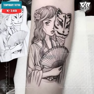 [K-148] Temporary Tattoo Temporary Tattoo Girl Masked geisha
