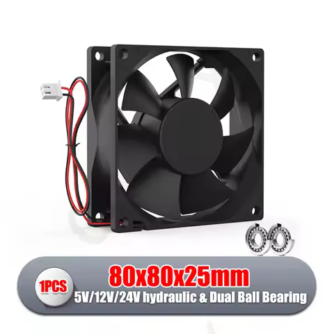 80MM CPU Cooler Master Cooling Fan 8cm 80mm 80x80x25mm 5V 12V 24V 48V Computer PC CPU Cooling Case F