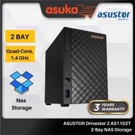 ASUSTOR Drivestor 2 AS1102T 2-Bay NAS Storage (Realtek RTD1296 Quad-Core 1.4 GHz CPU, 1GB DDR4, 2.5 