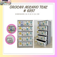 OROCAN NO. 6897 MILANO TEAL 5LAYER/DRAWER WITH CLOSESIDE/SPACE SAVERS/ORGANIZER/LAGAYANNG DAMITWARDR