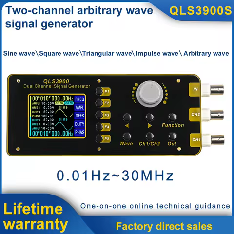 DDS Function Generator Dual-channel Frequency Signal Generator 2.4-inch TFT LCD High Precision Arbit