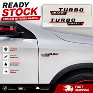 Emblem Turbo 4Matic Pelekat Fender Kereta Universal Siap Sedia Ada mercedes benz