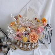 SeeYou • Bright Life系列 招財貓 不凋永生花開幕花籃