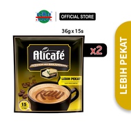 [2 PACKS] Alicafe Tongkat Ali & Ginseng Lebih Pekat (36gm X 15 Sachets)