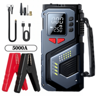 1pc 150PSI 5000A Jump Starter With Air Compressor, 5 In 1 Function Digital Car Tire Inflator Jump Bo