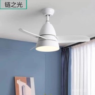 Zhi Guang Modern Bedroom Nordic Chain Electric Fan Light Fixture Simple Ceiling Fan Light Restaurant