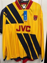 Adidas Arsenal 阿仙奴93/94作客復刻版長袖國際碼M size