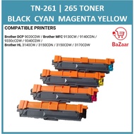 [Compatible] Brother Toner TN-261 TN-265 261 265 Black Cyan Magenta Yellow for Brother MFC 9130CW 91