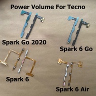 For Tecno Spark 6 Air Go 2020 Power On Off Switch Button Volume Key Button Flex Cable