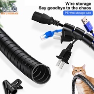 ziyunshan 2m Cable Organizer Flexible Spiral Cable Wire Protectorputer Cord Protective Tube Clip Org