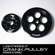 Works Engineering Crank Pulley  Honda B Series B16 B18 B20 Power Steering / Alternator (2pc) (Pro Ba